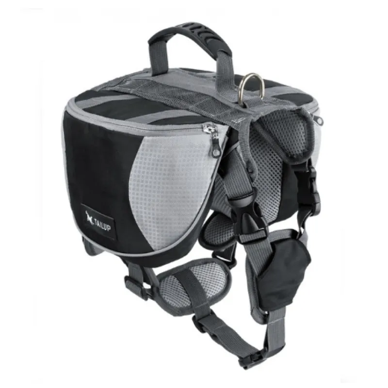Sac À Dos Pour Chiens Pour Activités De Plein Air - Réglable Et Étanche En Rouge Et Gris