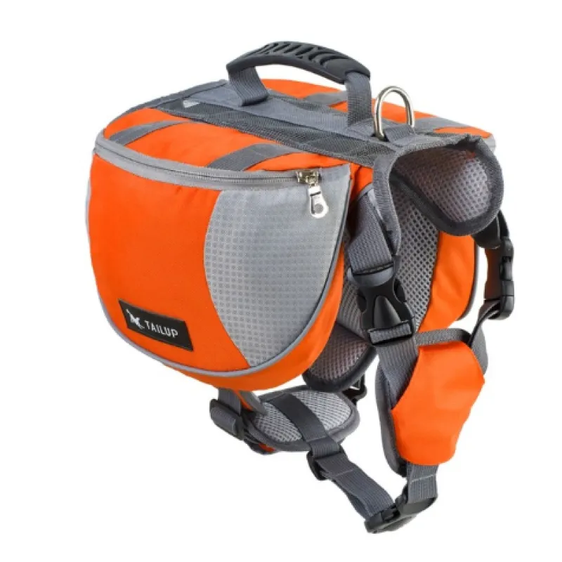 Sac À Dos Pour Chiens Pour Activités De Plein Air - Réglable Et Étanche En Rouge Et Gris