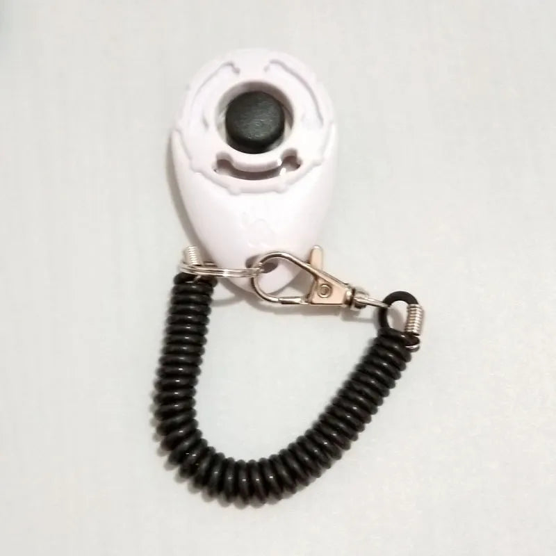 Clicker pour Dresseur de Chiens - Clicker Ergonomique avec Spirale et Mousqueton