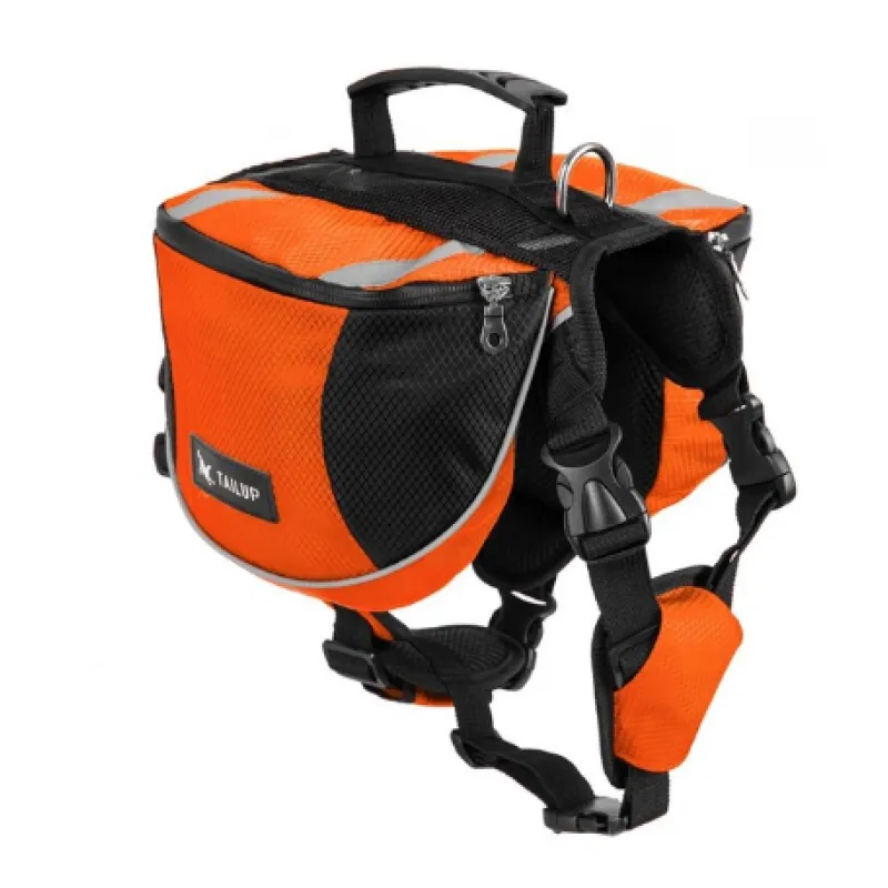 Sac À Dos Pour Chiens Pour Activités De Plein Air - Réglable Et Étanche En Rouge Et Gris