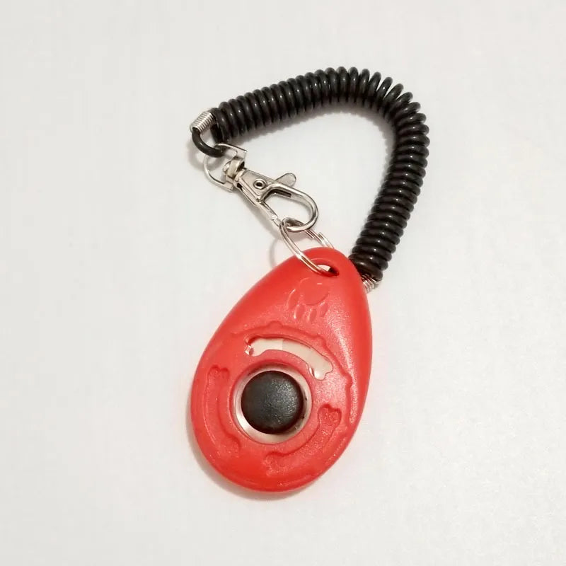 Clicker pour Dresseur de Chiens - Clicker Ergonomique avec Spirale et Mousqueton