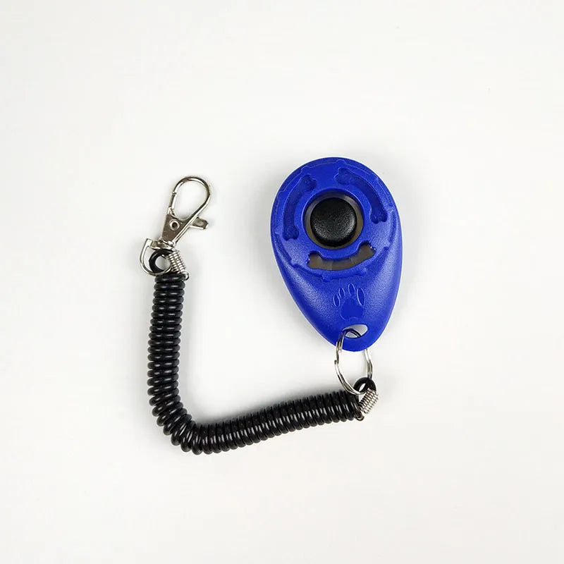 Clicker pour Dresseur de Chiens - Clicker Ergonomique avec Spirale et Mousqueton