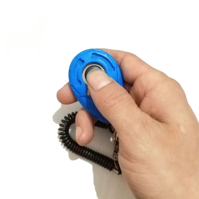 Clicker pour Dresseur de Chiens - Clicker Ergonomique avec Spirale et Mousqueton