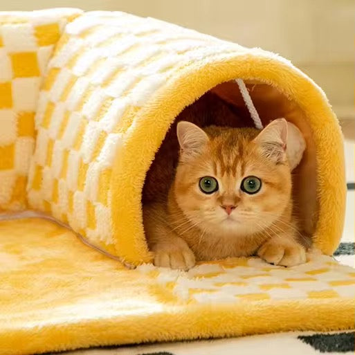 2in1 Tunnel Pour Chats Lit De Jeu