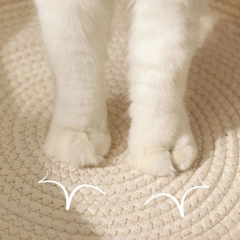 Lit Pour Chat En Corde De Coton Tissé À La Main
