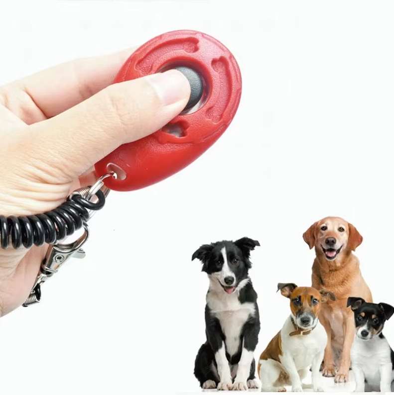 Clicker pour Dresseur de Chiens - Clicker Ergonomique avec Spirale et Mousqueton