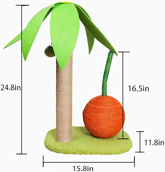 Arbre à chat en sisal pour chats avec orange