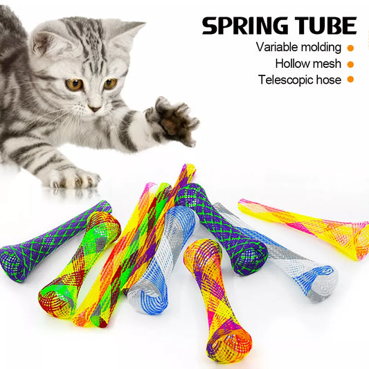 Jouets pour Chats Flexibles - Baguettes Flexibles en Maille pour un Jeu Interactif