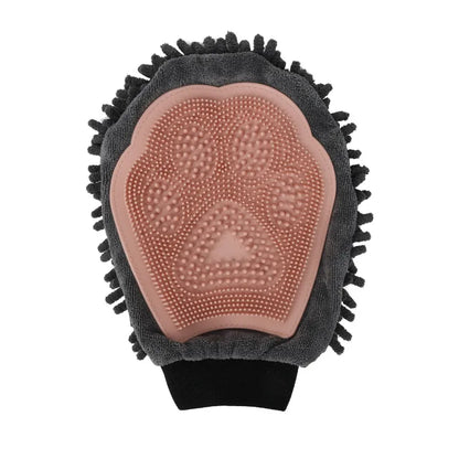 Gant de Toilettage 2 en 1 en Microfibre et Silicone - Massage Doux et Épilation Efficace pour Chiens et Chats
