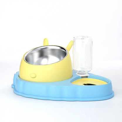 Animal de Compagnie Station Alimentaire avec Distributeur D' Eau - Mangeoire Mignonne pour Chiens et Chats