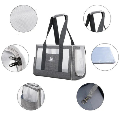 Sac de Transport Transparent pour Animaux Domestiques - Sac de Transport Robuste et Confortable pour Chats et Petits Chiens