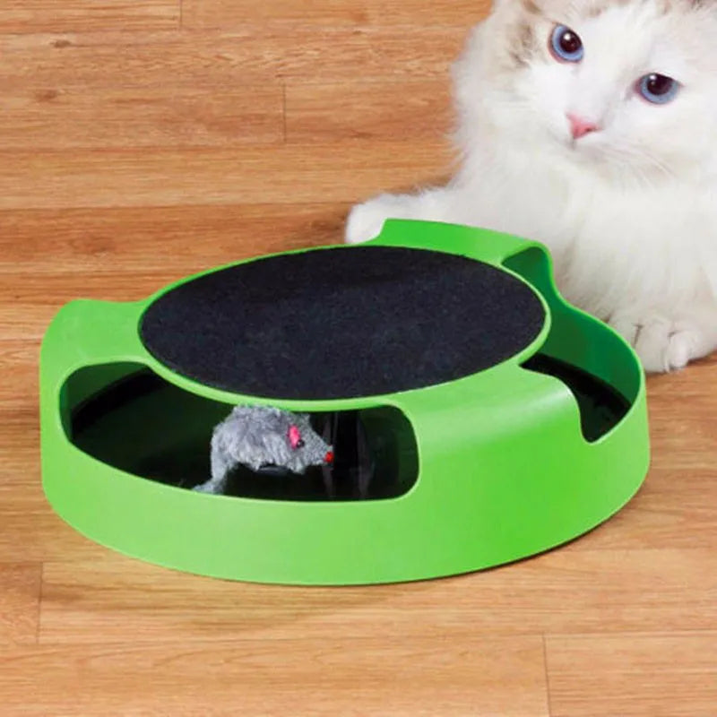 Jouets Interactifs pour Chats avec Souris - Jouet avec Souris Mobile pour Chats