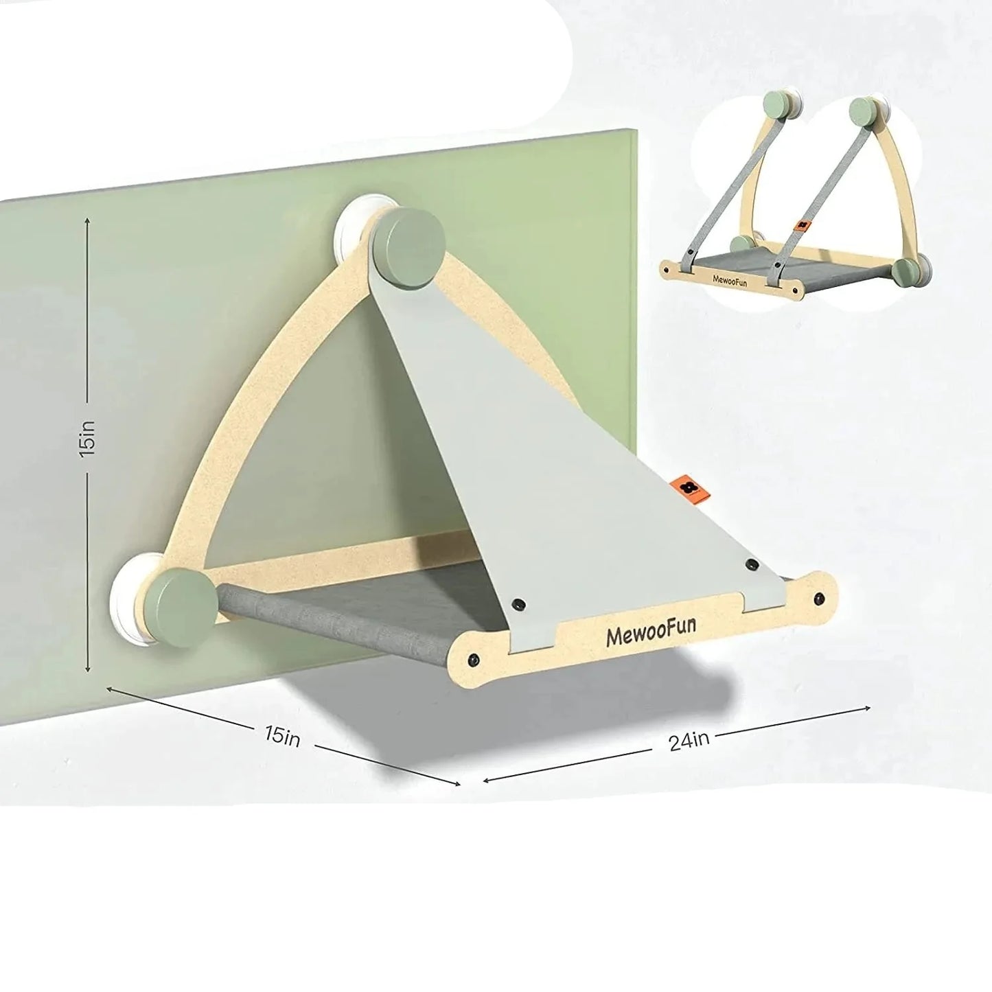 Hamac de Fenêtre Stable pour Chats - Couchage de Fenêtre Robuste avec Ventouses