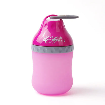 Gourde Portable Pour Animaux Domestiques Avec Écuelle Intégrée Et Mousqueton
