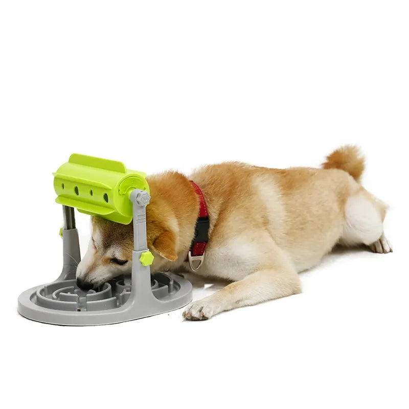 Distributeur De Nourriture Interactif Pour Chiens Avec Fonction Rotative Et Écuelle Anti-glissement