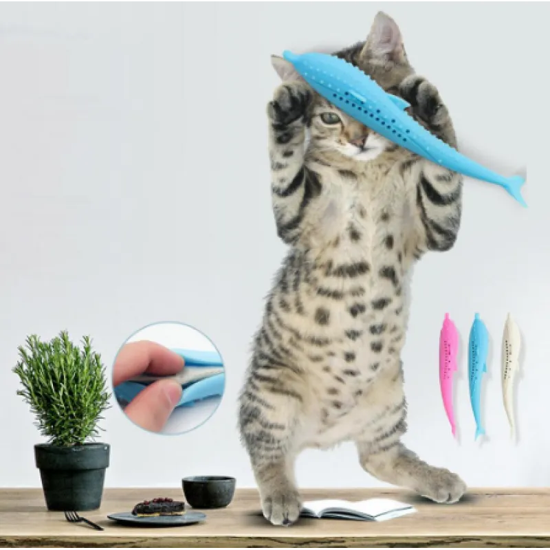 Jouets en Silicone pour Animaux de Compagnie en Forme de Baleine à Mâcher pour Chats et Petits Chiens