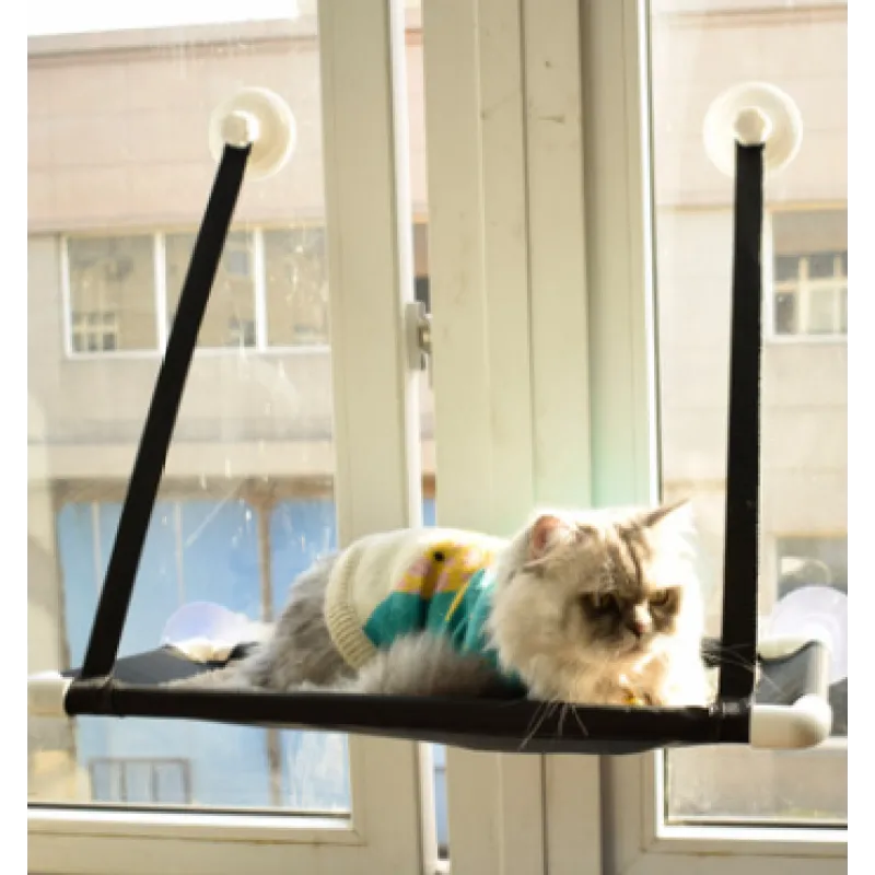 Chat Fenêtre - Peu Encombrant et Stable avec Pieds à Ventouses