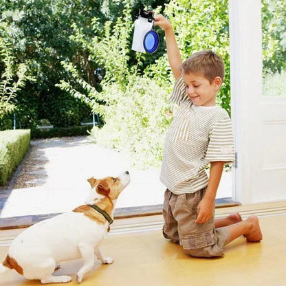 Bouteille Portable D' Eau et de Nourriture 2 en 1 pour Animaux Domestiques