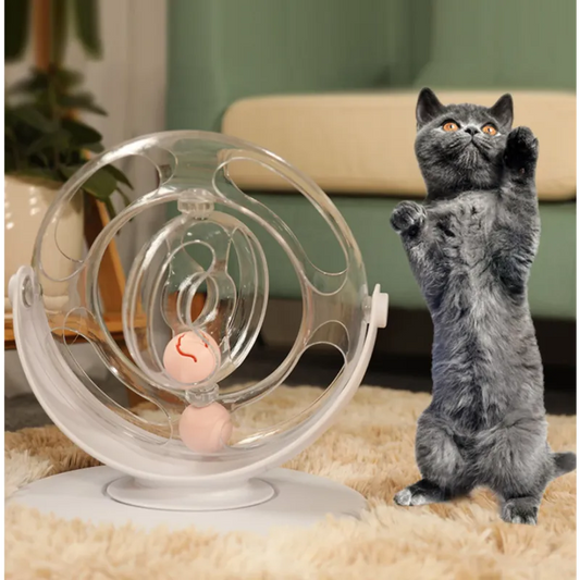 Jouet Interactif Pour Chats Avec Balles Rotatives Et Mouvement À 360 °