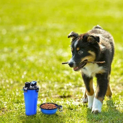 Bouteille Portable D' Eau et de Nourriture 2 en 1 pour Animaux Domestiques
