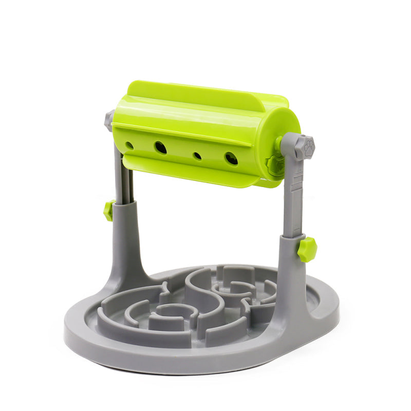 Distributeur De Nourriture Interactif Pour Chiens Avec Fonction Rotative Et Écuelle Anti-glissement