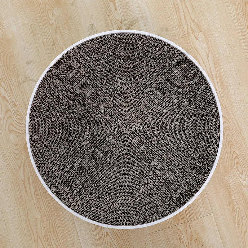 Tapis à Gratter pour Chat Rond avec Design Mignon - Planche à Gratter pour Chat pour Plus de Plaisir et de Détente