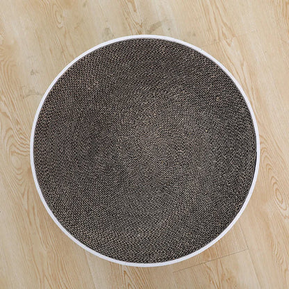 Tapis à Gratter pour Chat Rond avec Design Mignon - Planche à Gratter pour Chat pour Plus de Plaisir et de Détente