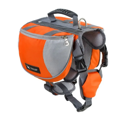 Sac À Dos Pour Chiens Pour Activités De Plein Air - Réglable Et Étanche En Rouge Et Gris