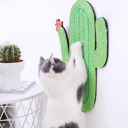 Tapis à Gratter pour Chats Cactus & Poisson - Jouet à Gratter pour Chats , Tapis à Gratter Mural et de Sol en Sisal