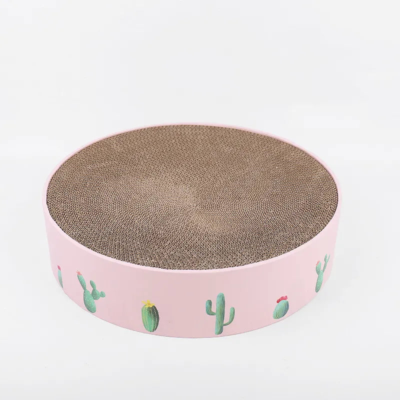 Boucle en Carton pour Chat avec Design Cactus - Griffoir de Style Moderne