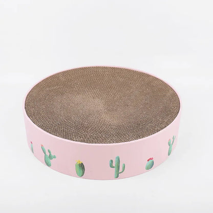 Boucle en Carton pour Chat avec Design Cactus - Griffoir de Style Moderne