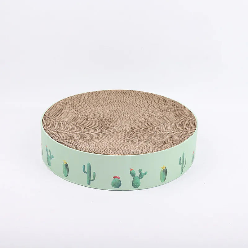 Boucle en Carton pour Chat avec Design Cactus - Griffoir de Style Moderne