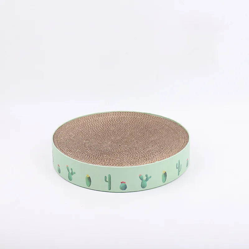 Boucle en Carton pour Chat avec Design Cactus - Griffoir de Style Moderne