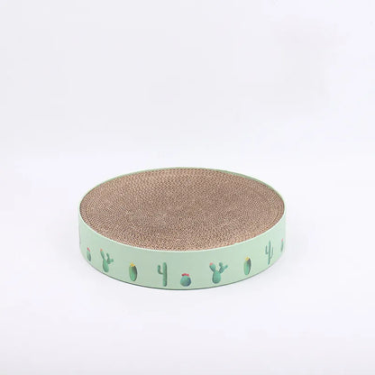 Boucle en Carton pour Chat avec Design Cactus - Griffoir de Style Moderne
