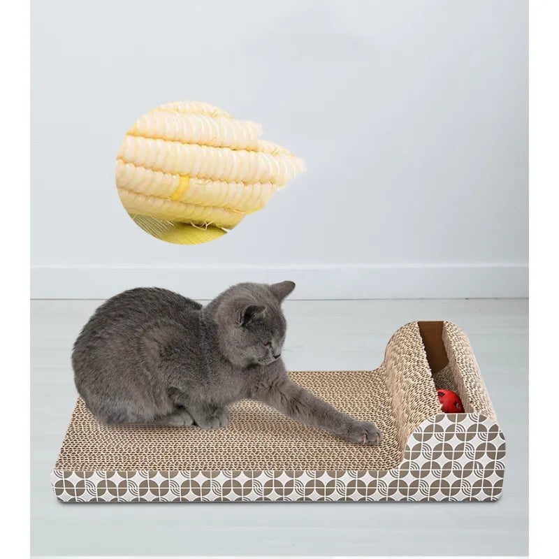 Planche à Gratter pour Chats avec Jouets - Tapis à Gratter pour Chats pour Faire Ses Griffes et Jouer