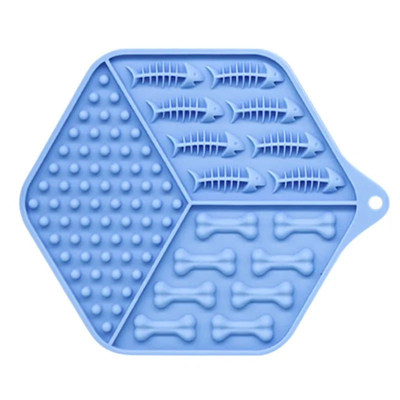 Nourriture en Silicone pour Chiens et Chats - Tapis à Lécher Antidérapant pour les Repas et les Collations