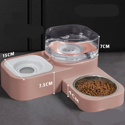 Distributeur D' Eau et de Nourriture pour Animaux Domestiques avec Système Anti-gouttes