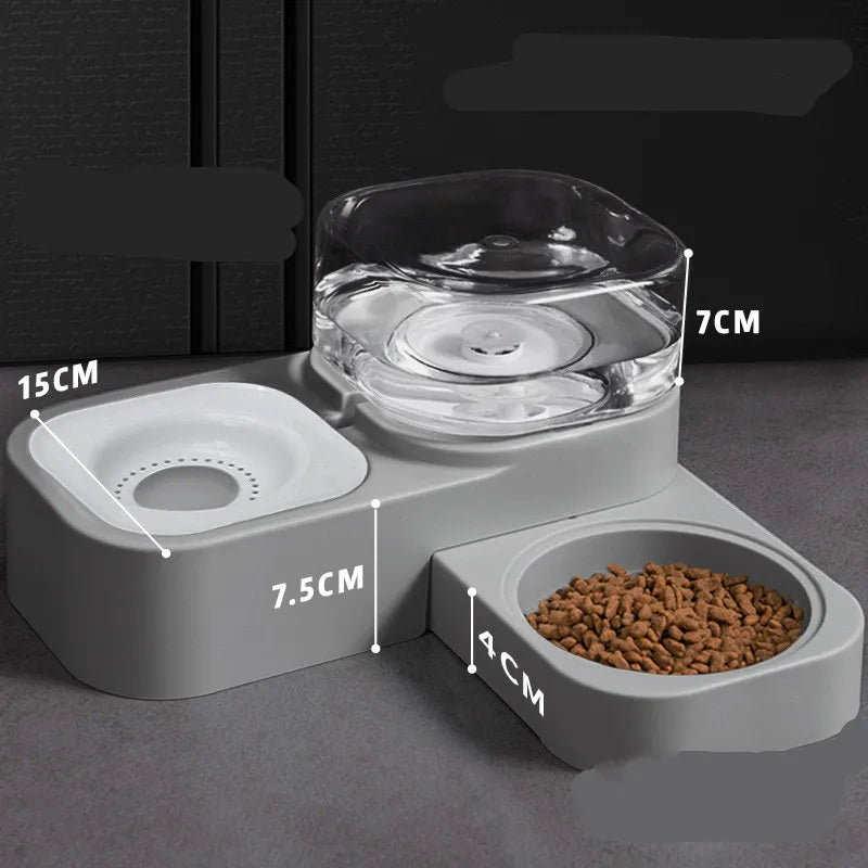 Distributeur D' Eau et de Nourriture pour Animaux Domestiques avec Système Anti-gouttes