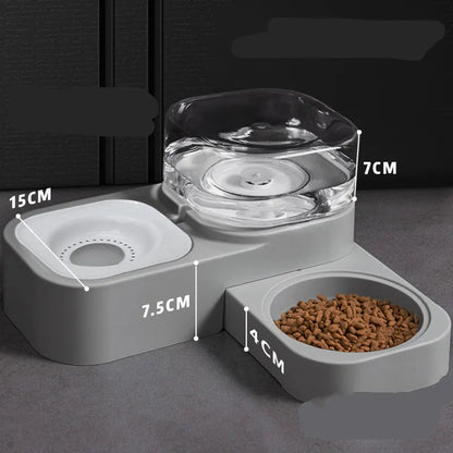 Distributeur D' Eau et de Nourriture pour Animaux Domestiques avec Système Anti-gouttes