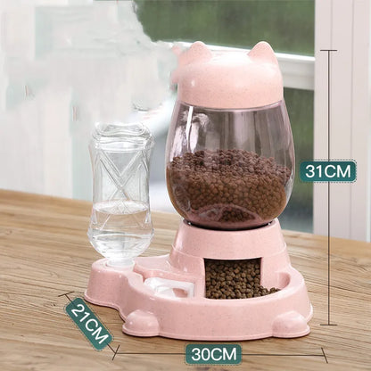 Distributeur Automatique de Nourriture pour Chats - Mangeoire pour Chatons au Design Adorable
