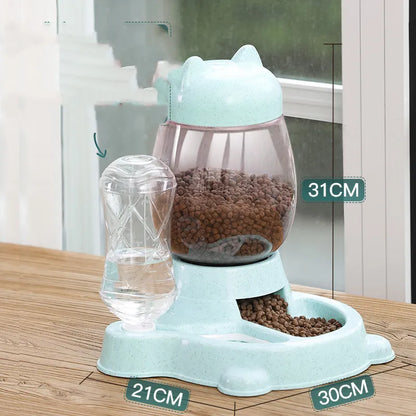 Distributeur Automatique de Nourriture pour Chats - Mangeoire pour Chatons au Design Adorable