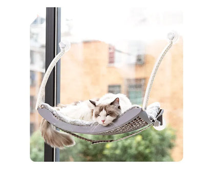 Hamac pour Fenêtre de Chat - Couchage Stable et Confortable avec Ventouses