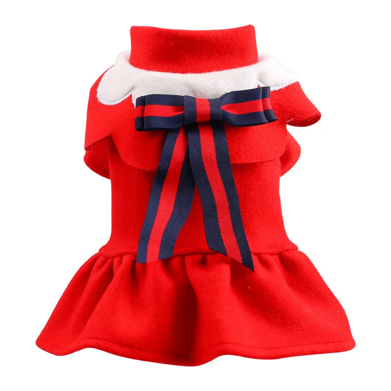 Manteau Pour Chien En Rouge Avec Col Élégant - Doux Et Confortable Pour Les Petits Chiens