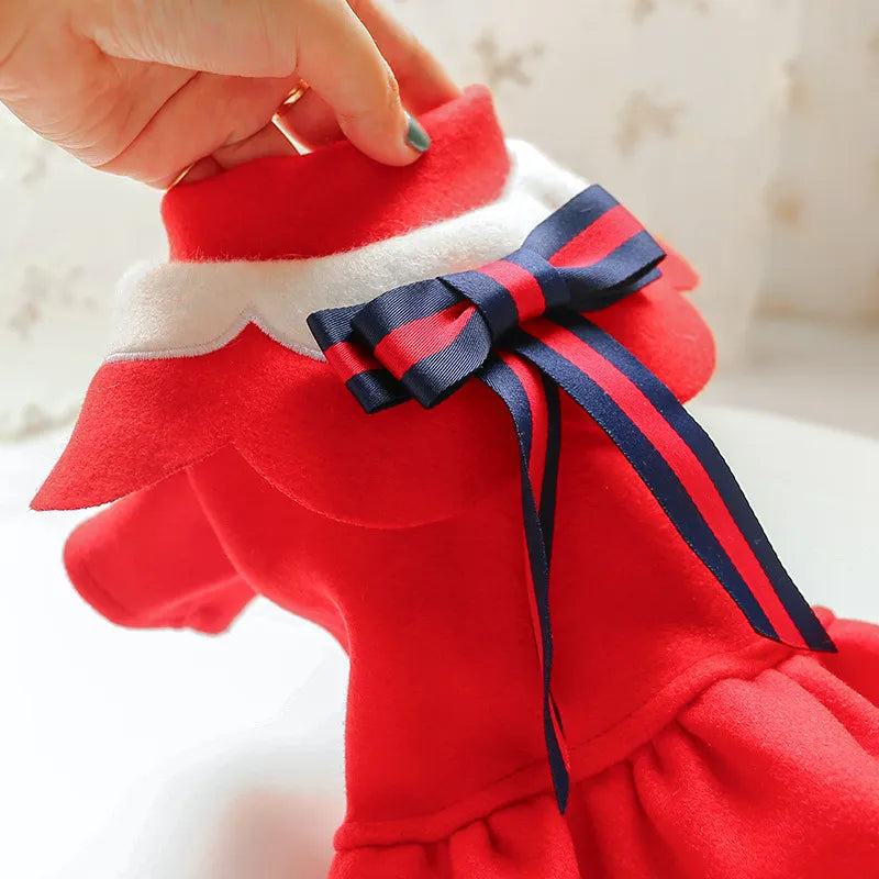Manteau Pour Chien En Rouge Avec Col Élégant - Doux Et Confortable Pour Les Petits Chiens