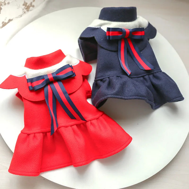 Manteau Pour Chien En Rouge Avec Col Élégant - Doux Et Confortable Pour Les Petits Chiens