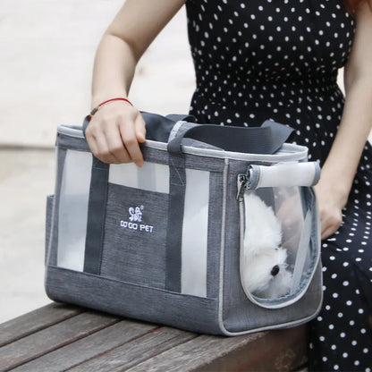 Sac de Transport Transparent pour Animaux Domestiques - Sac de Transport Robuste et Confortable pour Chats et Petits Chiens