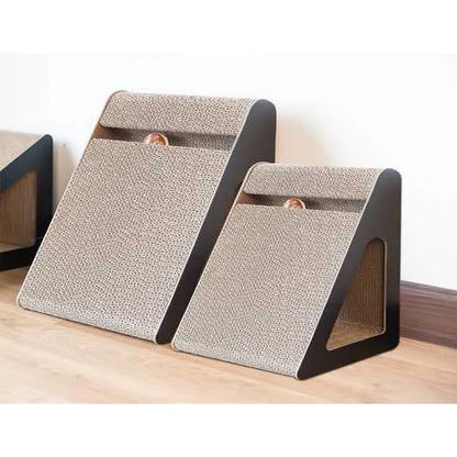 Planche à Gratter pour Chats au Design Moderne - Planche à Gratter à Incliner et à Jouer