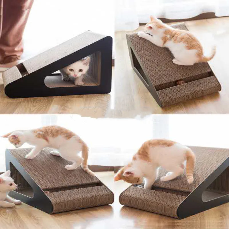 Planche à Gratter pour Chats au Design Moderne - Planche à Gratter à Incliner et à Jouer