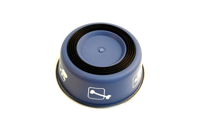 Coupelle en Acier Inoxydable avec Bord en Plastique Gris