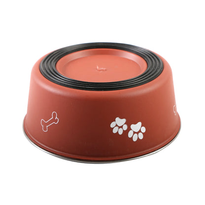Coupelle en Acier Inoxydable avec Bord en Plastique Gris
